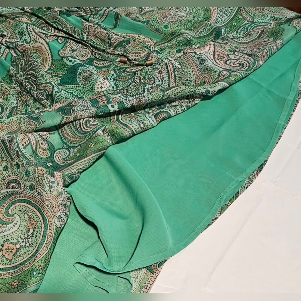 Tommy Hilfiger Pintuck Pleat Paisley Blouse Size 2X - Picture 11 of 15